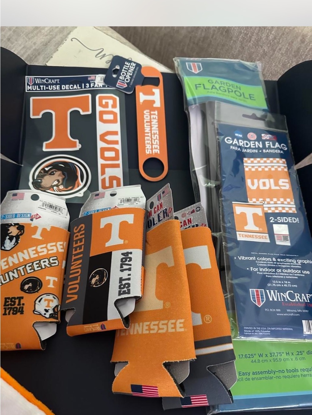 Fanatics Gray and Orange Tennessee Volunteers Sock